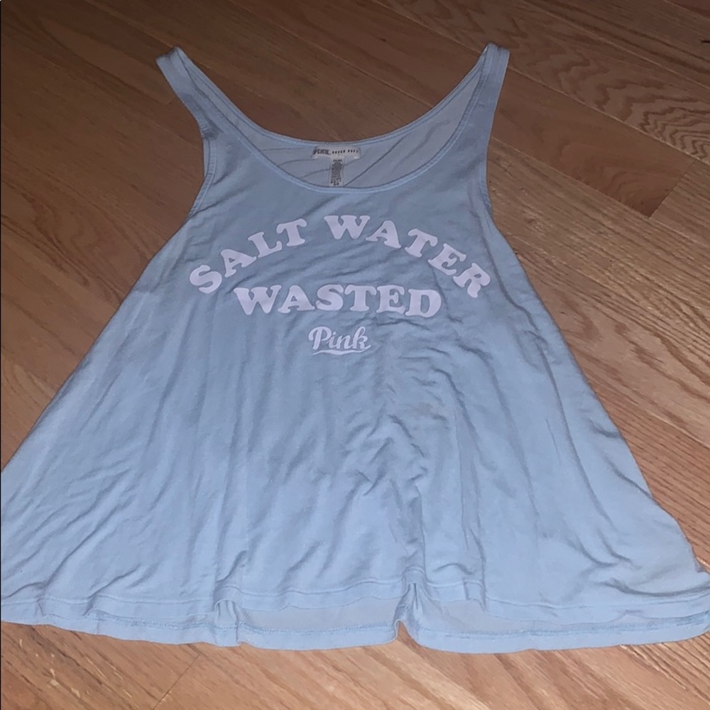 light blue tank top